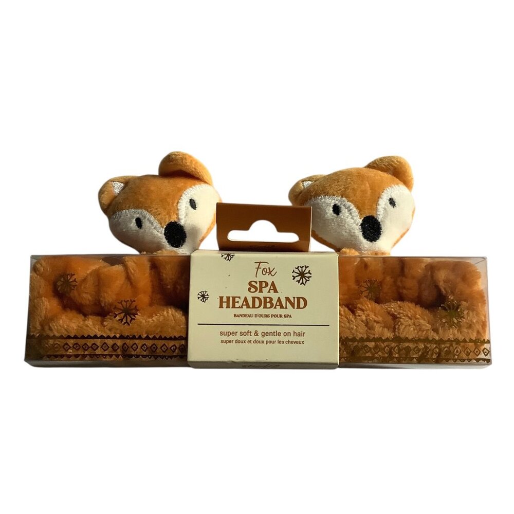 Fox Spa Headband Plush Elastic Hairband Super Soft Gentle On Hair One Size NEW